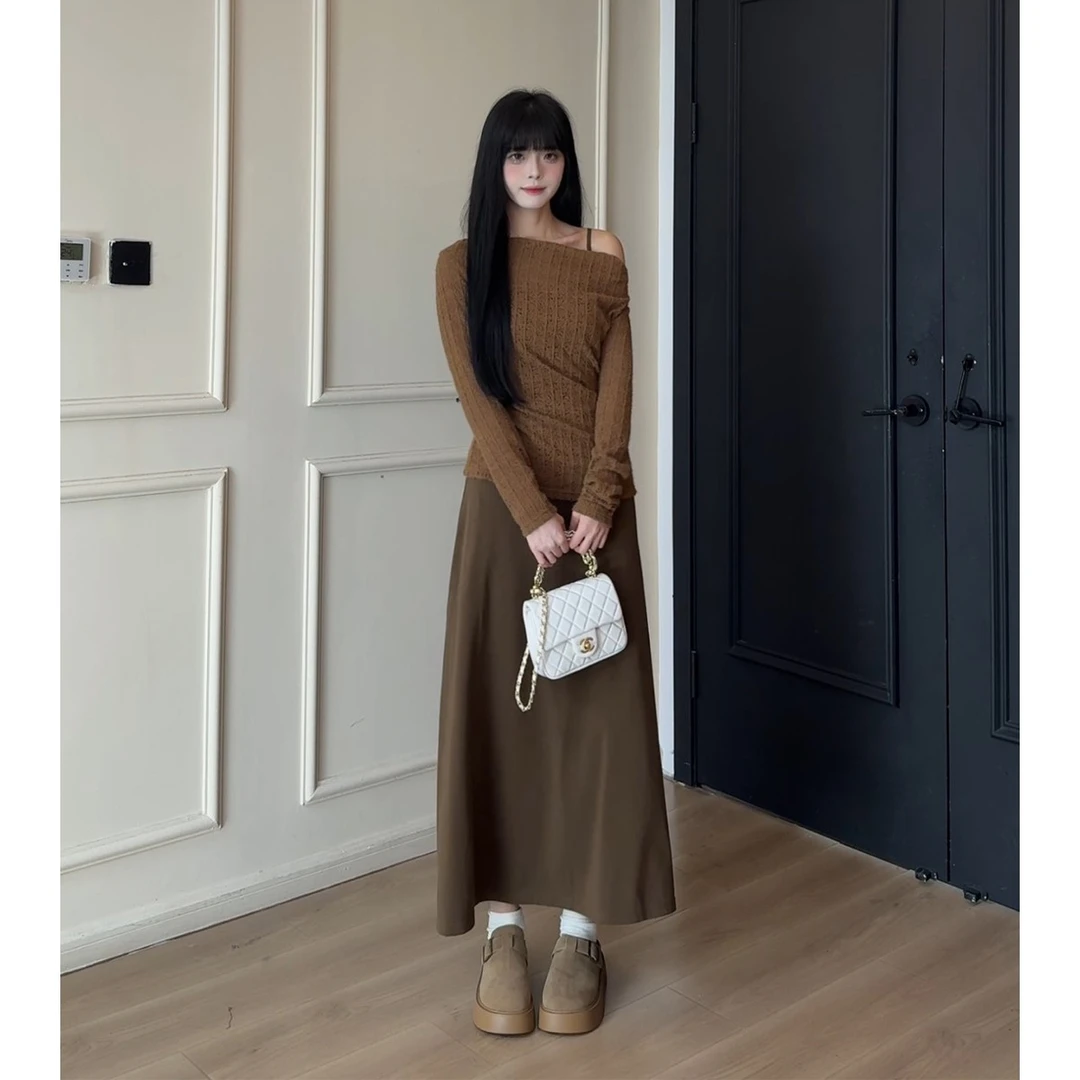 RICHINCHEESE 安妮心事 秋冬气质百搭上衣高级感设计吊带裙套装