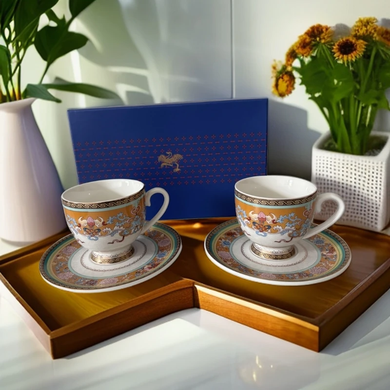 藏式如意珐琅咖啡对杯