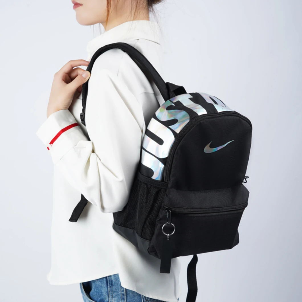 Nike耐克镭射背包双肩包小号男女同款情侣款 黑色DR6091 DM0046
