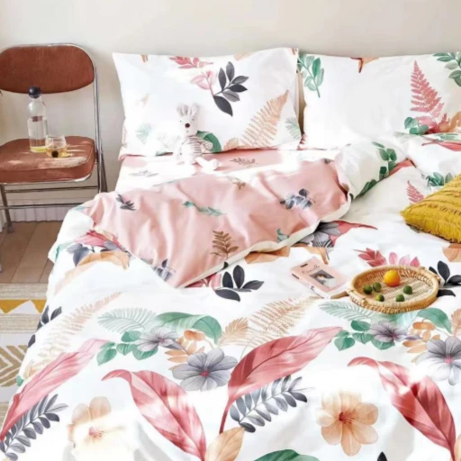 C4261纯棉四件套寻梦200*230AB面标准双人尺寸亲肤柔软轻奢印花