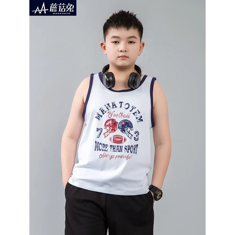 胖童背心男童内穿夏季贴身加肥加大儿童无袖T恤男孩胖童背心内穿