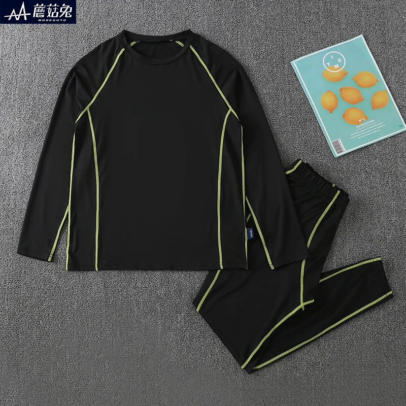 胖童男童训练服春秋薄款中大童儿童速干运动紧身衣青少年男孩球衣