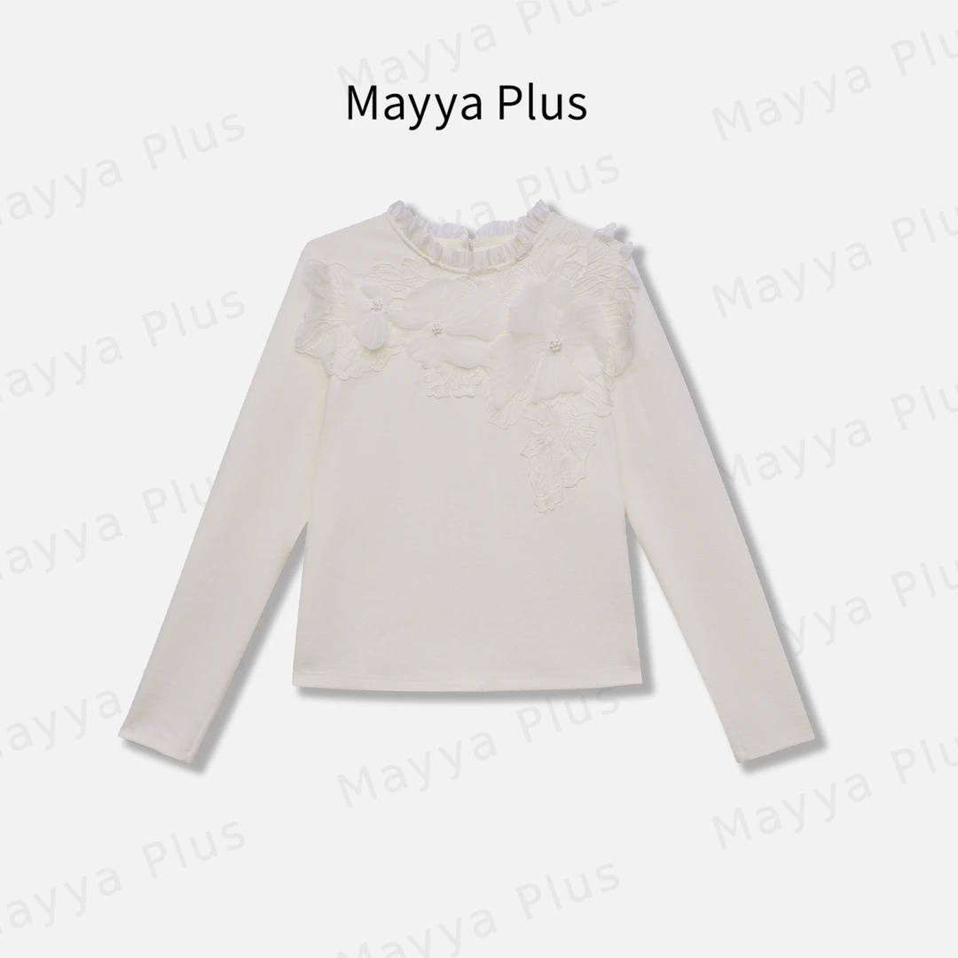 【松黎】Mayya Plus麦芽定制轻奢气质显瘦百搭款针织上衣32446998