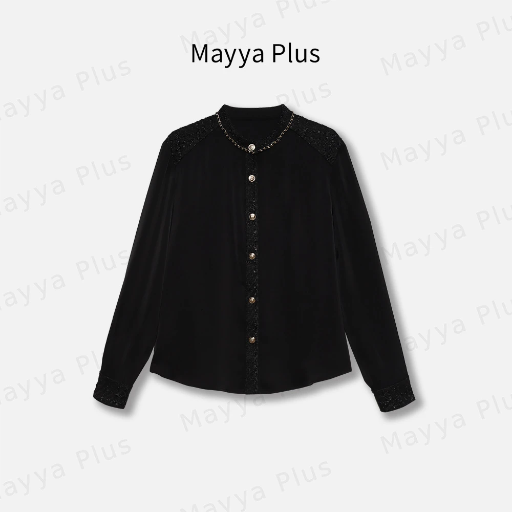 【美院生】Mayya Plus麦芽定制轻奢气质衬衣显瘦百搭款衬衫32416067