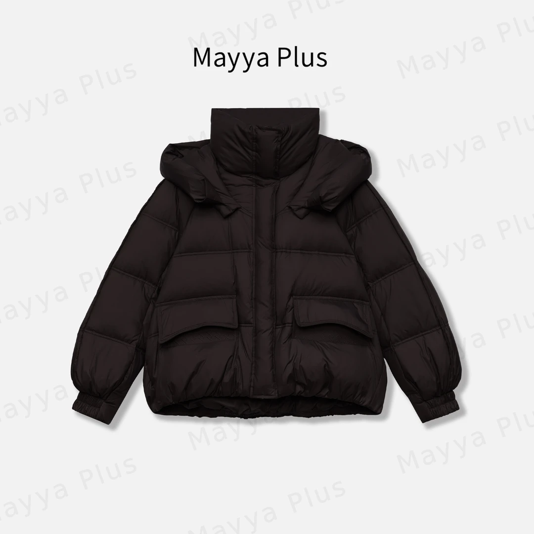 【冬令时】Mayya Plus时尚新品轻奢气质显瘦百搭短羽绒外套32446903