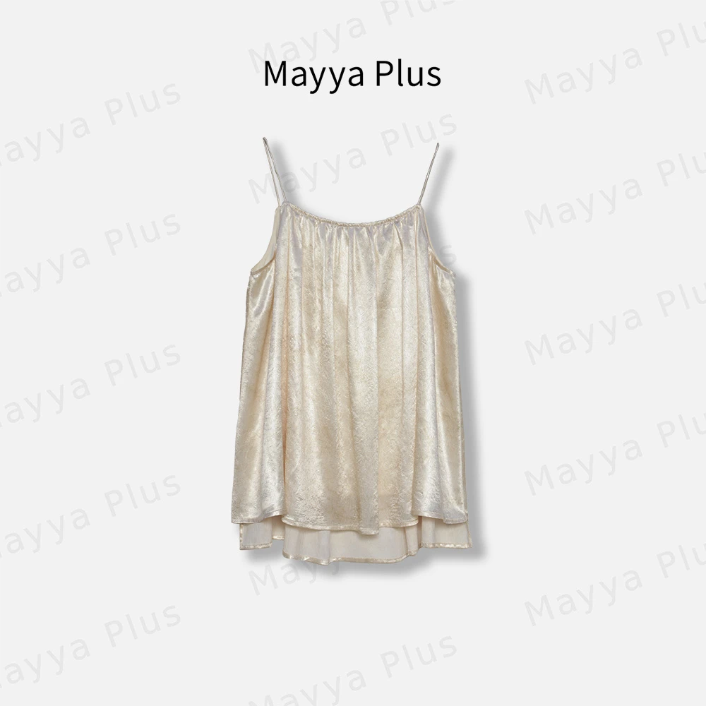 【浅月】Mayya Plus时尚新品轻奢气质显瘦百搭款吊带32426069蕾丝