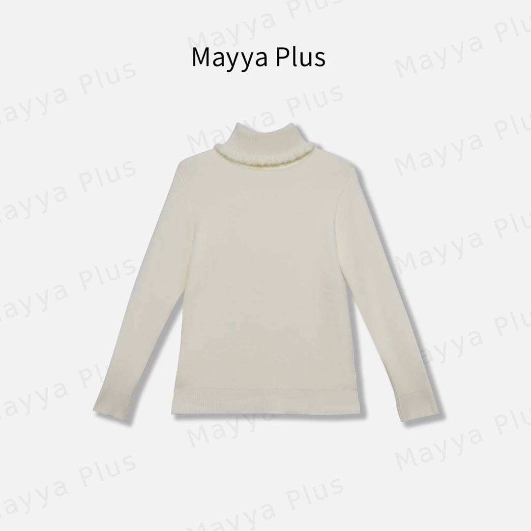 【锁温衫】Mayya Plus麦芽定制轻奢气质显瘦百搭款毛织上衣32446591