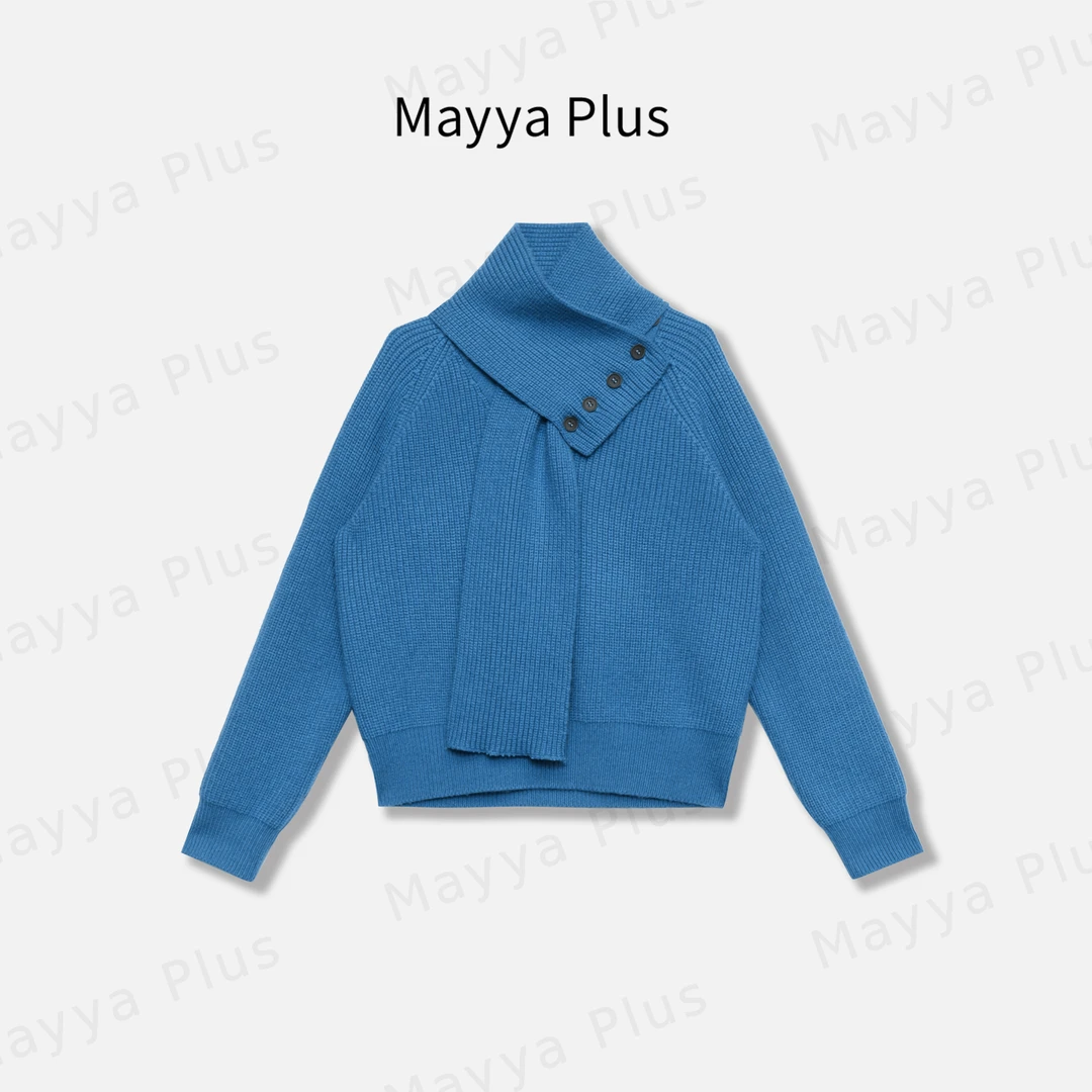 【伯克利】麦芽定制轻奢气质显瘦百搭款毛织上衣32446781