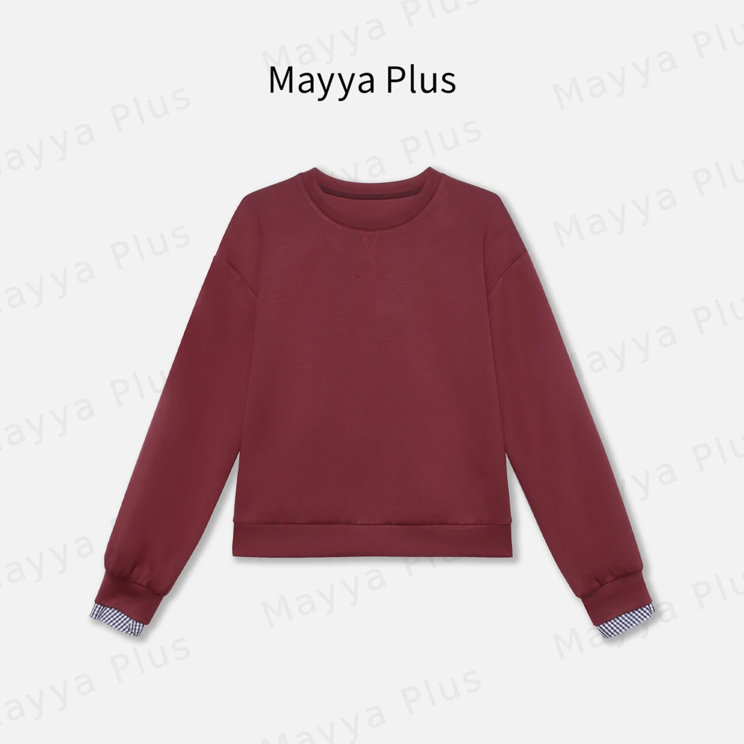 【寻梦者】Mayya Plus时尚新品轻奢气质显瘦百搭款针织上衣32437279