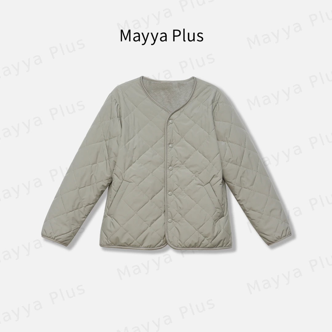 【小剧场】Mayya Plus  羊毛夹层时尚新品轻奢气质显瘦棉服32447010