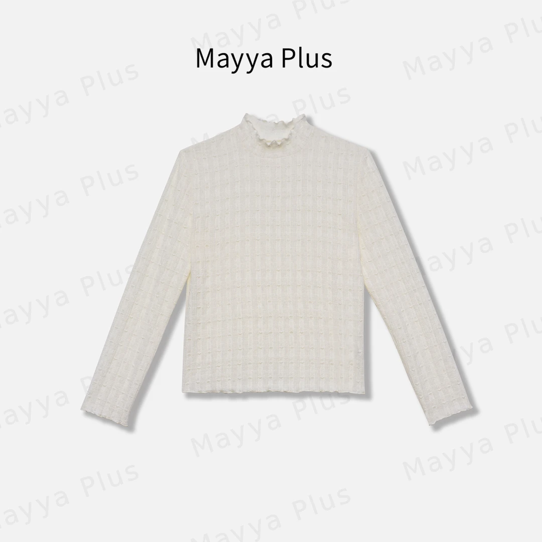【贵妇打底】Mayya Plus麦芽定制轻奢气质显瘦百搭针织上衣32446106