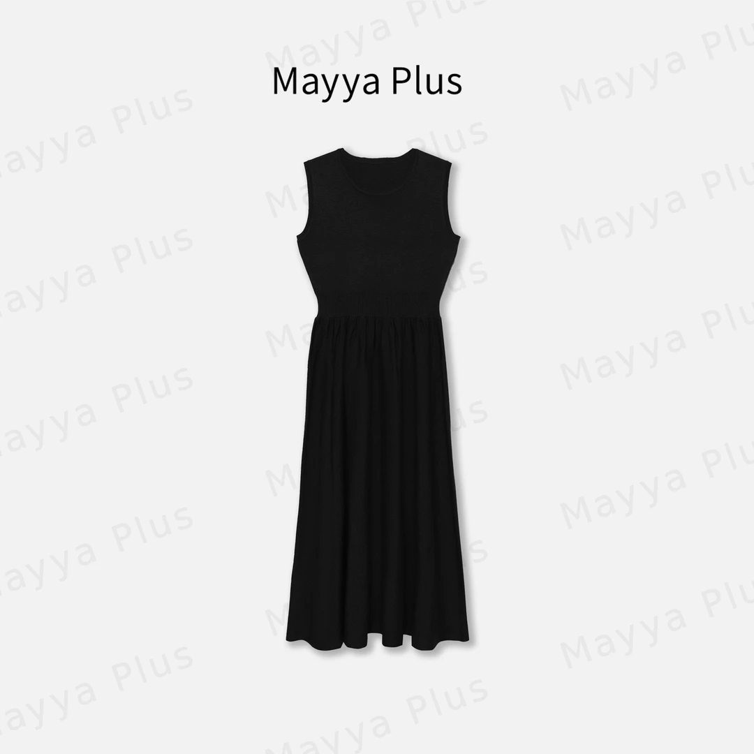 【可可裙】Mayya Plus麦芽定制轻奢气质显瘦款毛织连衣裙32437528B