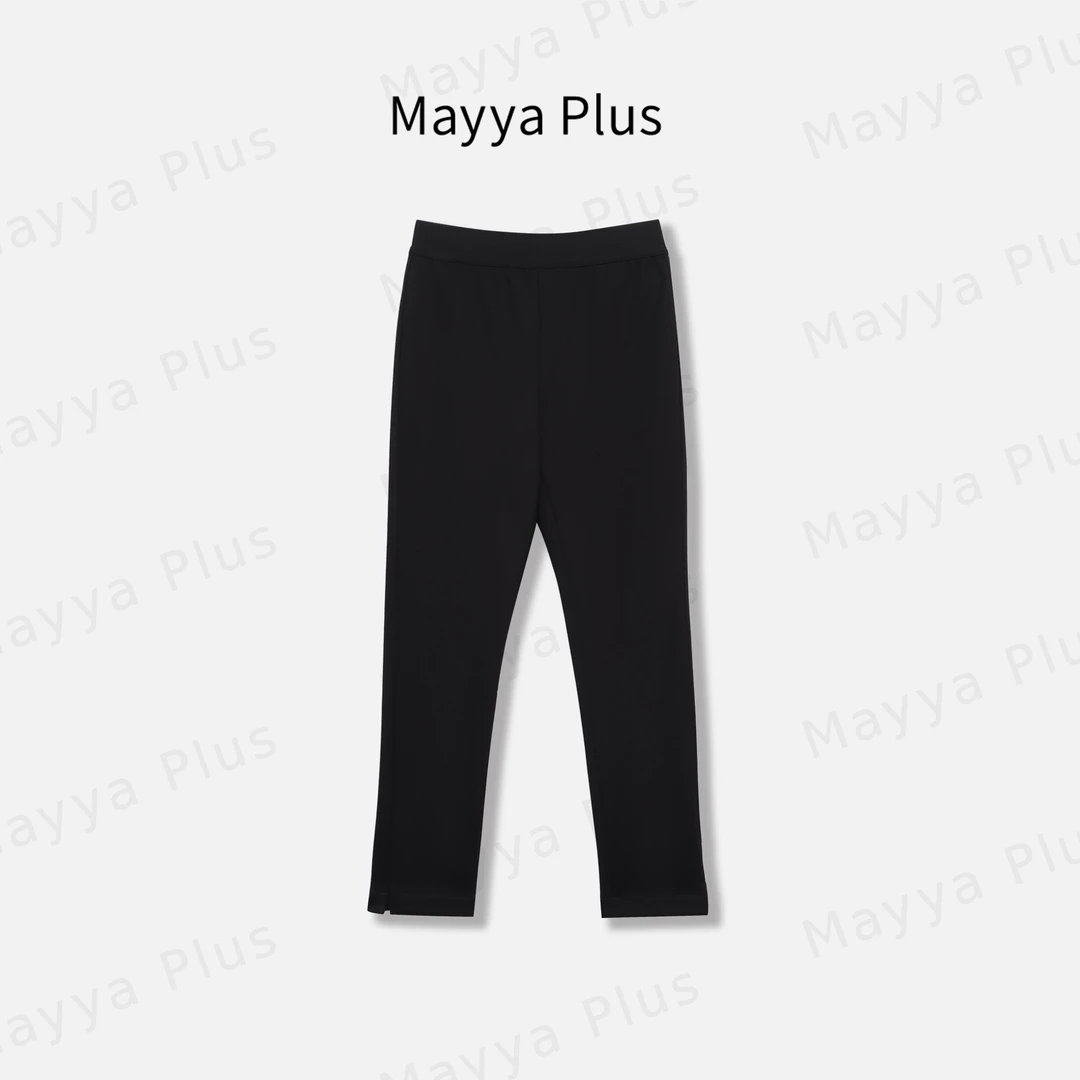 【随心搭】Mayya Plus麦芽定制轻奢气质显瘦百搭款针织裤子32446535