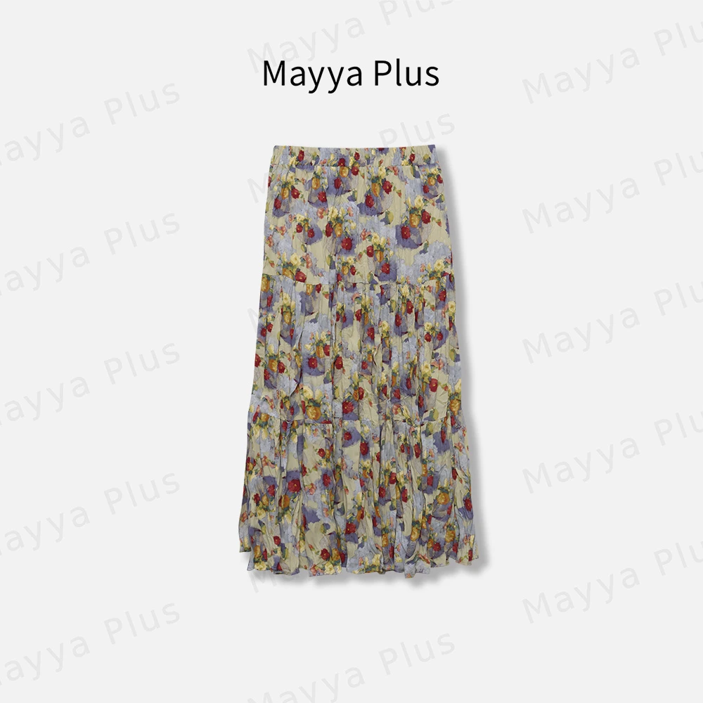 【油画女孩】Mayya Plus麦芽定制轻奢气质显瘦百搭梭织裙子32427211