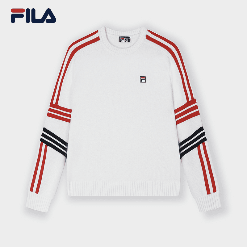 Fila/斐乐【杨幂同款】绵羊毛套头长袖编织衫F11W349405F