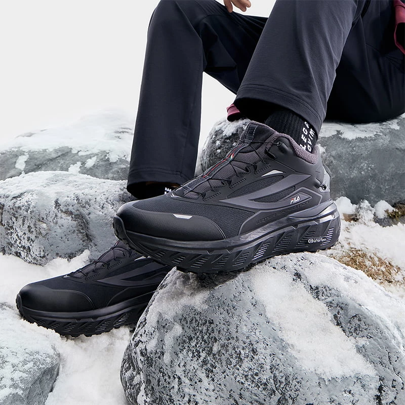 【探险家厚绒保暖】FILA斐乐跑鞋冬百搭男防风防滑户外A12M341206F