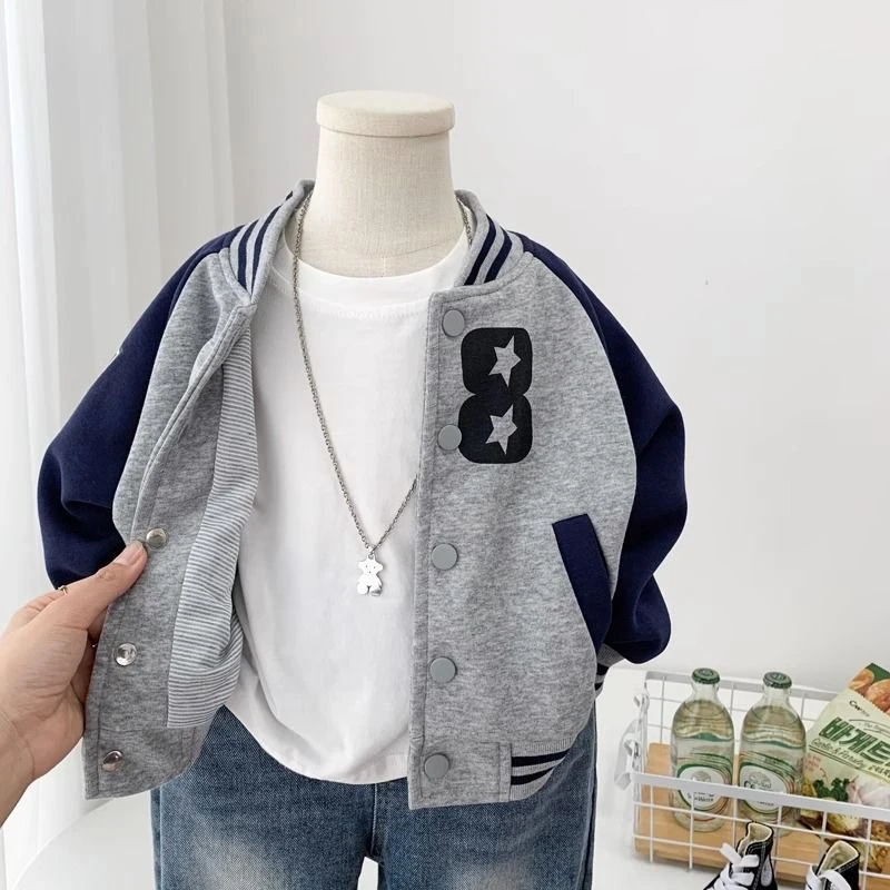 男童棒球服外套春秋装夹克衫2023新款中小儿童韩版运动休闲上衣潮