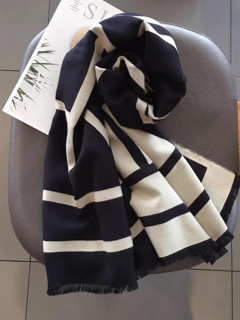 D.Ladies 潮牌新款冬季围巾时尚百搭双面保暖秋冬