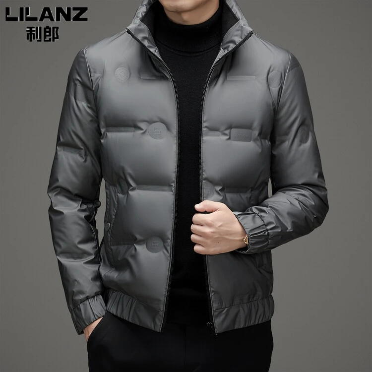 利郎男装2023秋冬季新款运动羽 绒服男白鸭 绒加厚夹克保暖外套