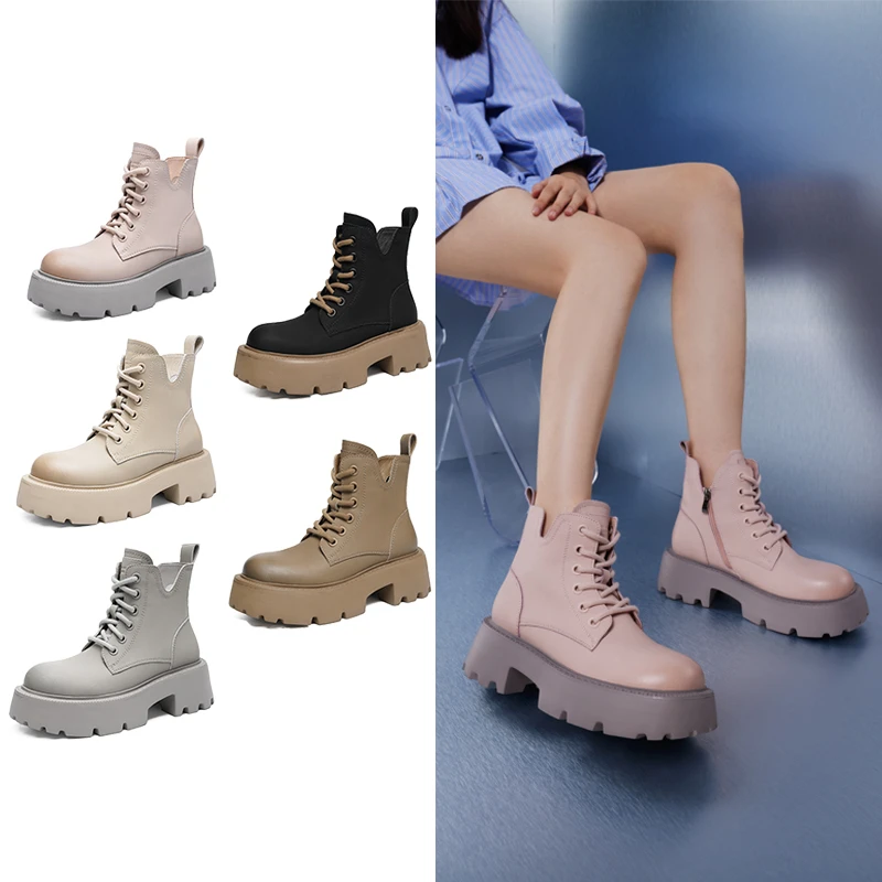 【玥姐专属】红蜻蜓软糖马丁靴厚底增高短靴WTB33293