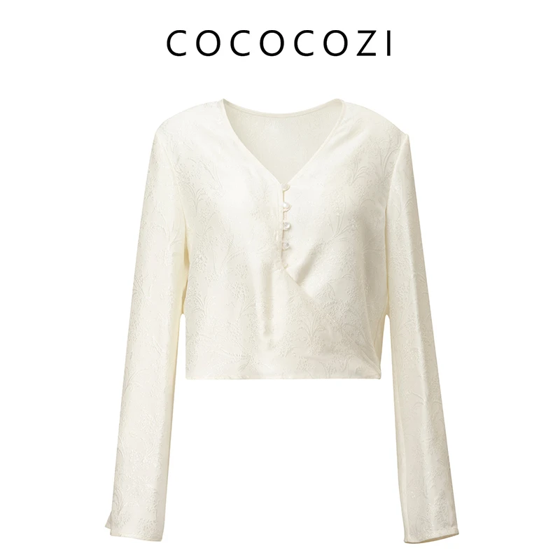 【粉丝专享】气质白色时尚法式春秋夏上衣女衬衫242co002cs