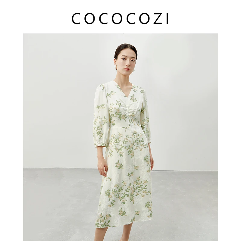 【专场】春夏微宽松修身设计师版型桑蚕丝重工连衣裙231CO035
