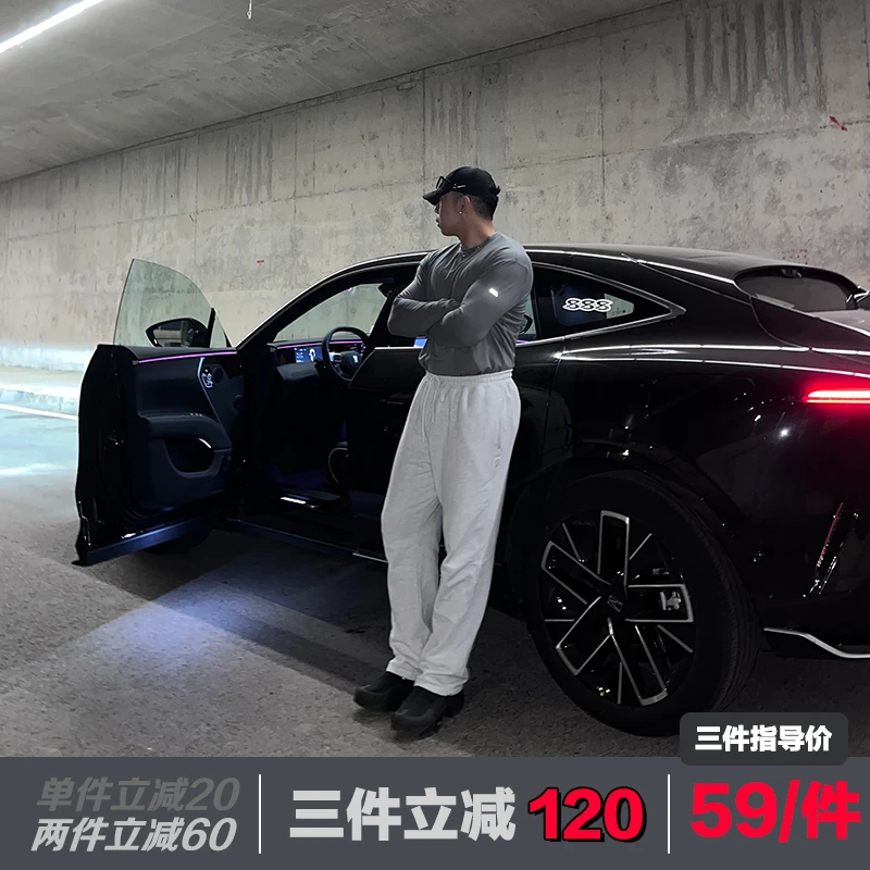 DPS男士长袖运动衫双磨毛高弹牛奶棉小领口运动健身高弹打底长T