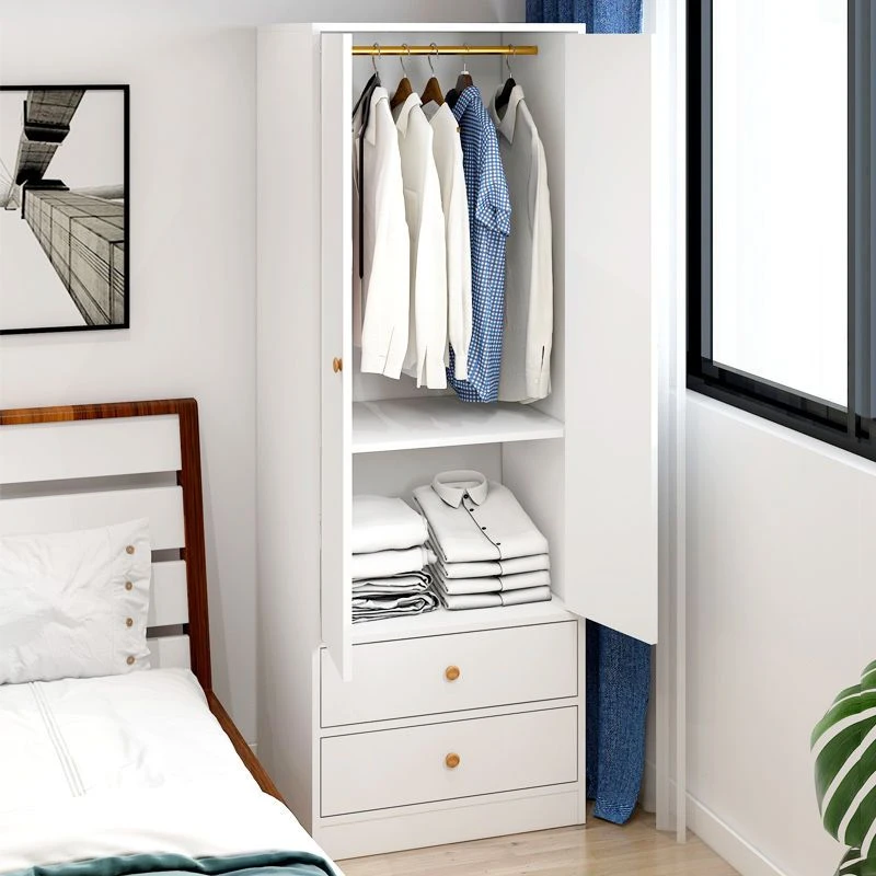 新疆包邮小型衣柜窄家用简易组装小户型卧室出租房用省空间儿童衣