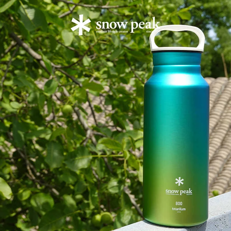 snowpeak雪峰户外多色便携极光色钛杯钛瓶随行杯