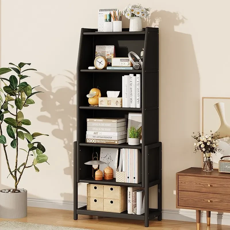 书架置物架学生儿童家用客厅一体靠墙书柜简易落地多层收纳储物柜