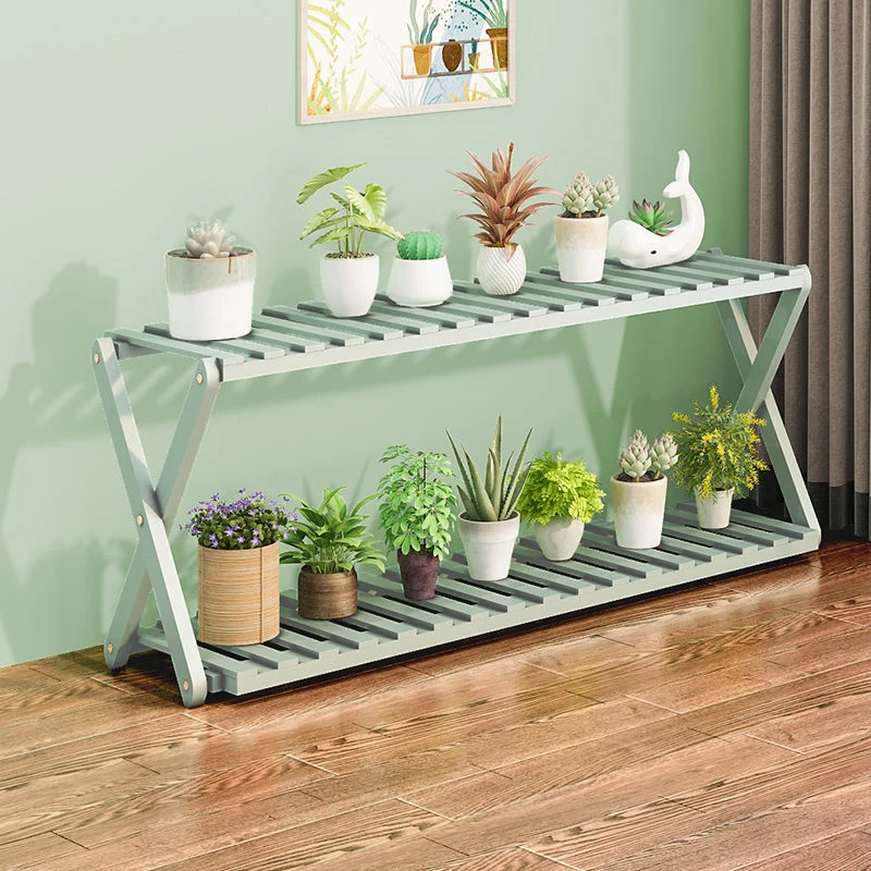 花架子客厅落地式置物架阳台装饰布置多肉花盆植物摆放架实木多层