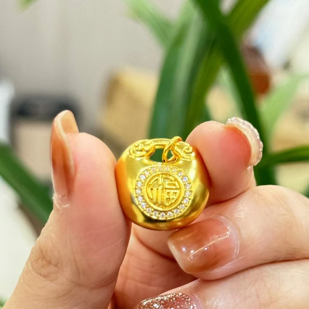 阿敏专属-Y【小胖福点钻吊坠】--足金999精工5D（点钻附加188/88）