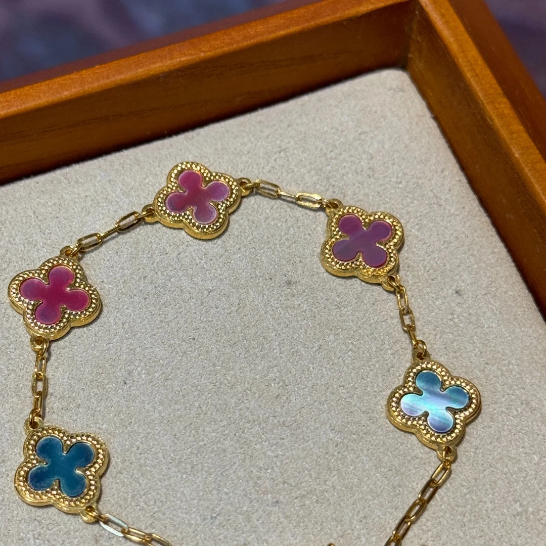 阿敏专属-Z【黄金螺钿五花手链】--足金999精工5手链（附加288）