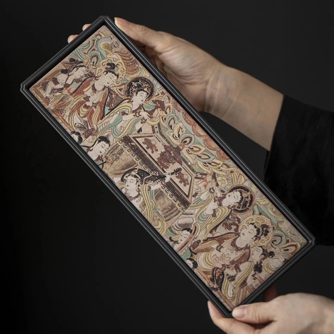 梦回敦煌吸水茶盘壶承干泡台复古功夫茶具配件简约小型速干茶托盘