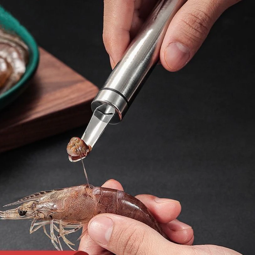 不锈钢剥虾器龙眼去核器挖虾脑工具取肉剥虾神器厨房多用专用刀