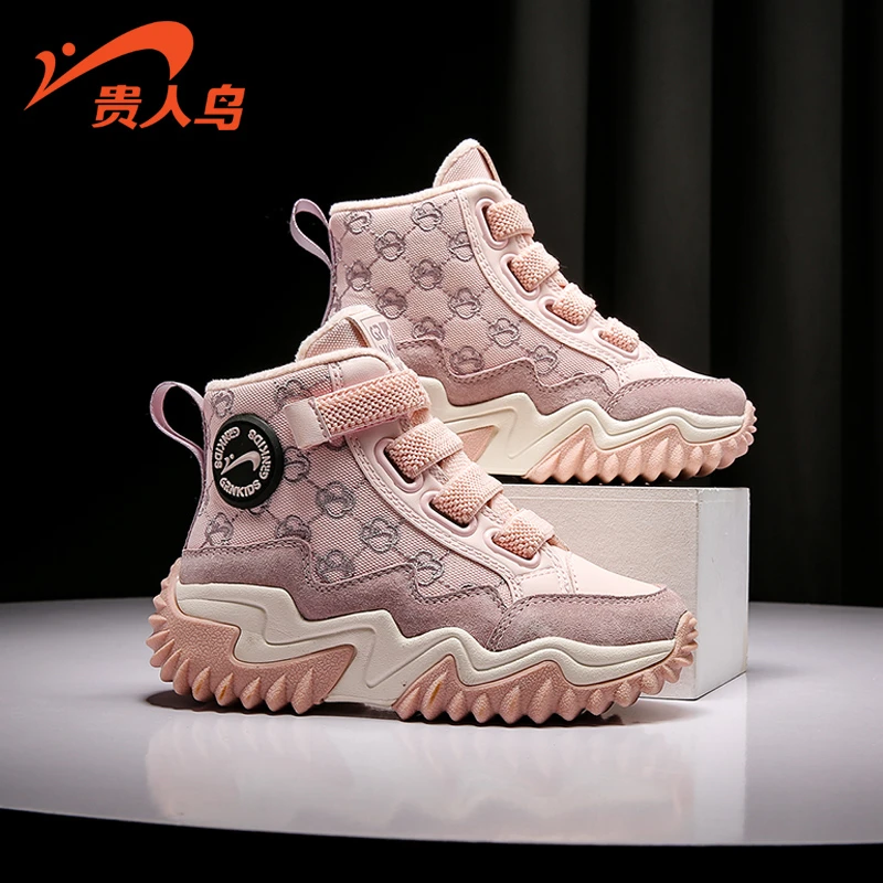 贵人鸟儿童棉鞋2025冬款21186M防风耐磨学生大棉童鞋运动鞋加绒