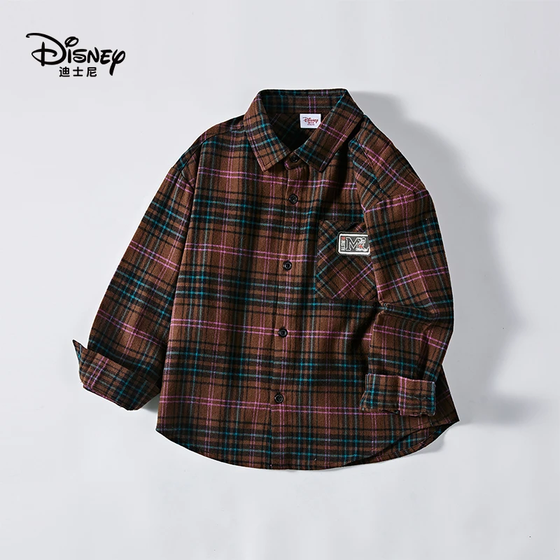 【RR】Disney/迪士尼儿童秋季时尚格子长袖衬衫XDR1SC906