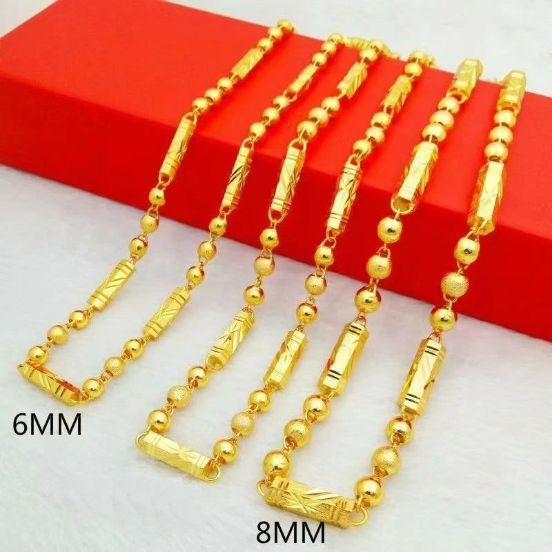 合金项链 六角竹节项链潮流时尚男士男款项链