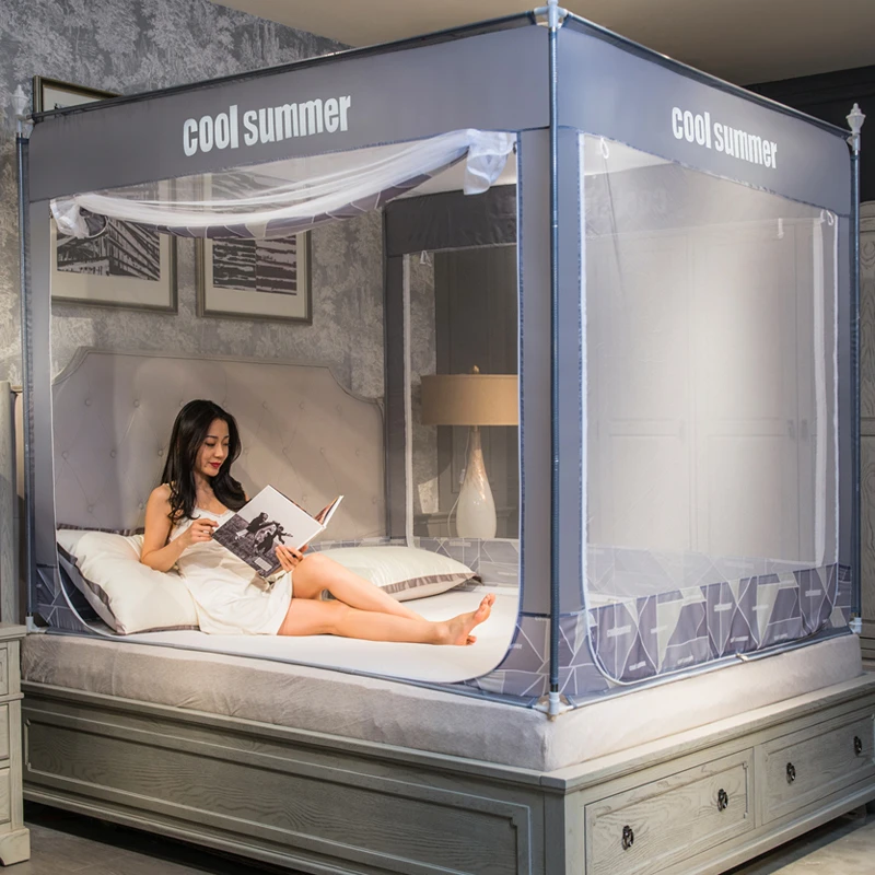 蚊帐家用免安装蒙古包防止掉床可折叠防摔儿童婴儿2025新款防蚊罩