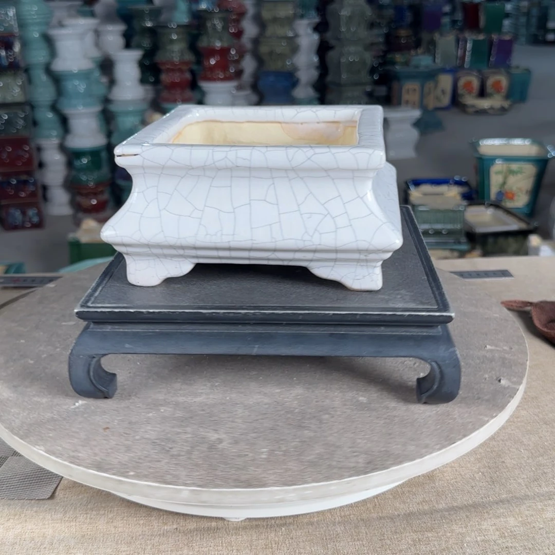 一风堂石湾花盆。微瑕釉裂