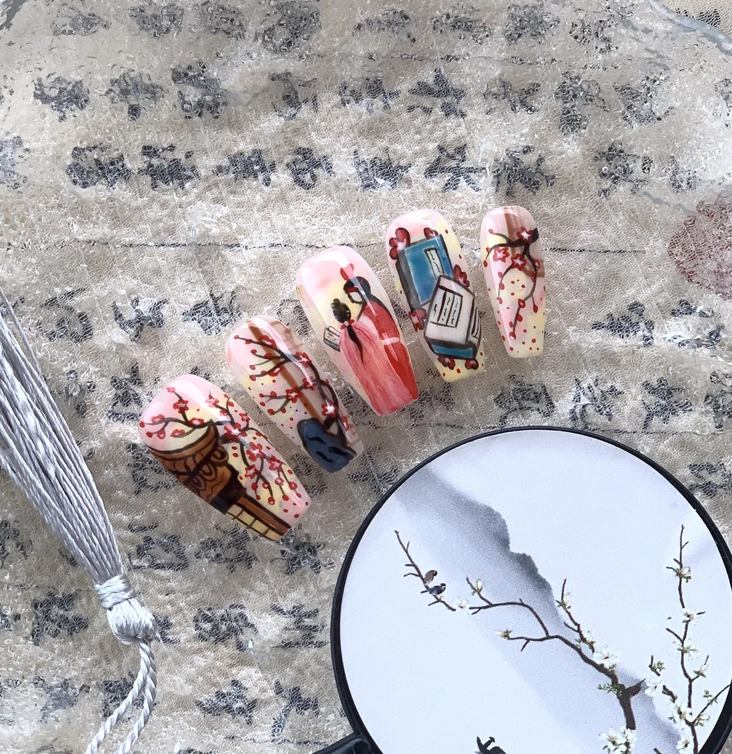 【共读西厢·红楼梦】四大名著手绘原创复古国风超重工穿戴甲