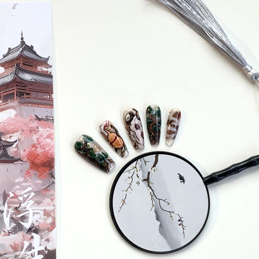 【铁拐李·八仙过海】手绘原创国风重工超好看显白穿戴甲