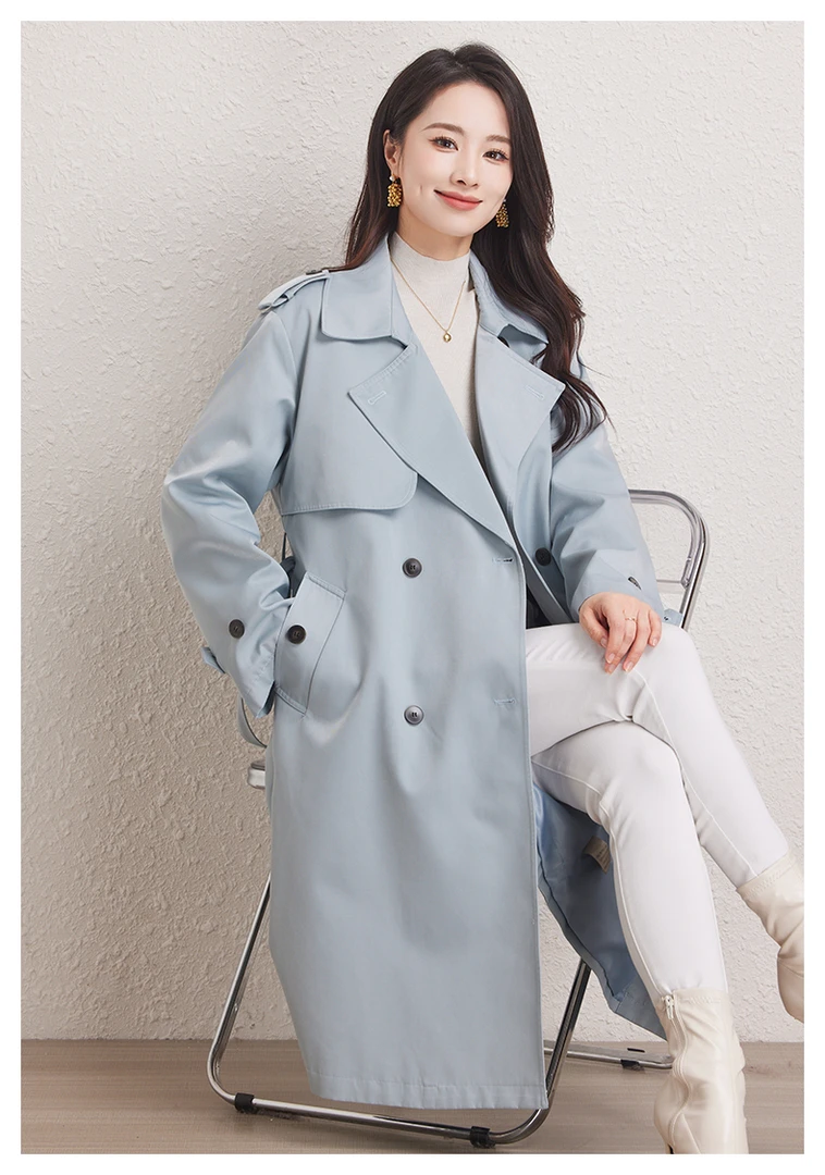 云尚美咖2025高级感轻职风极简风春秋中长款气质小个子风衣外套女