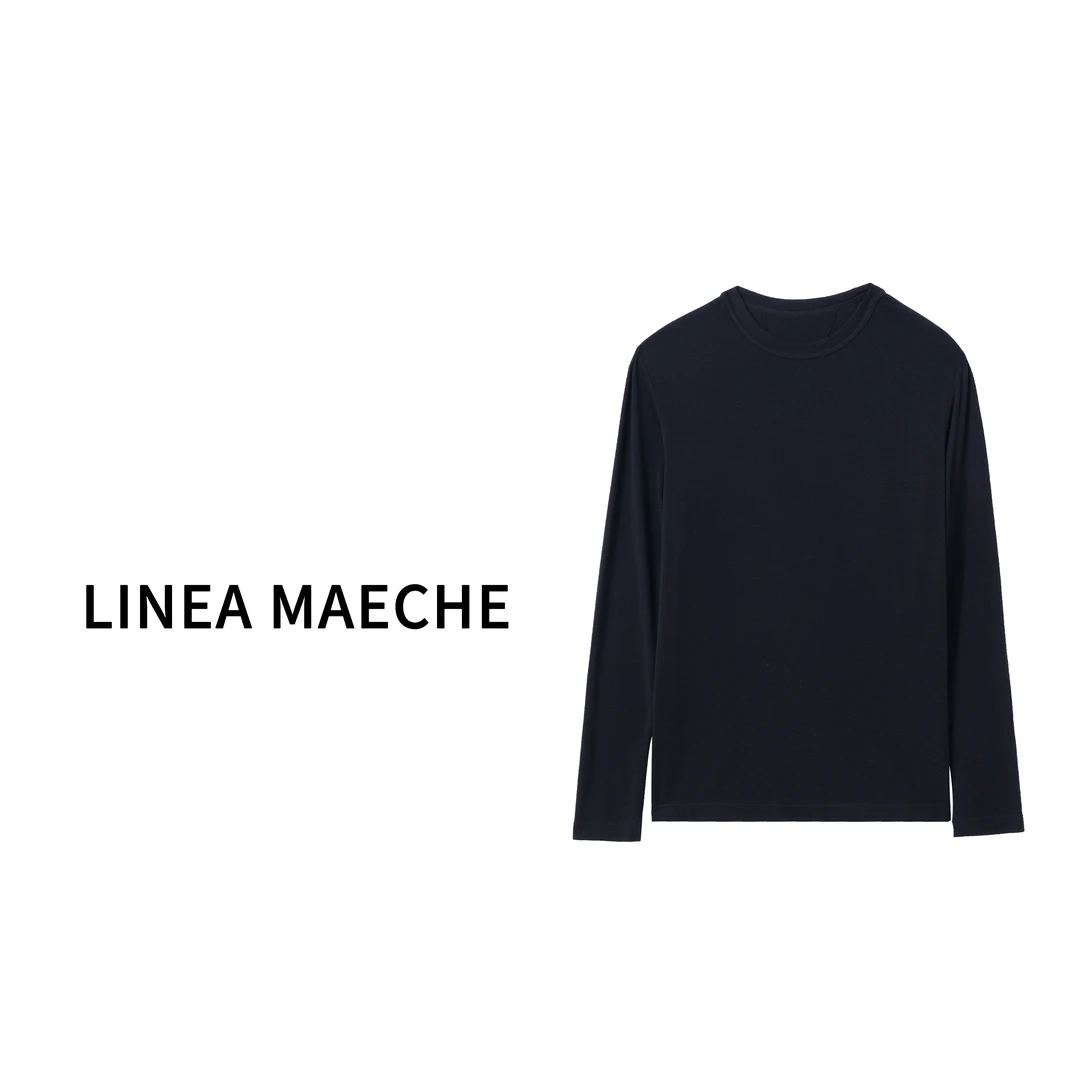 LINEA MARCHE 『倒三角』纯色百搭长袖T恤 LD4227