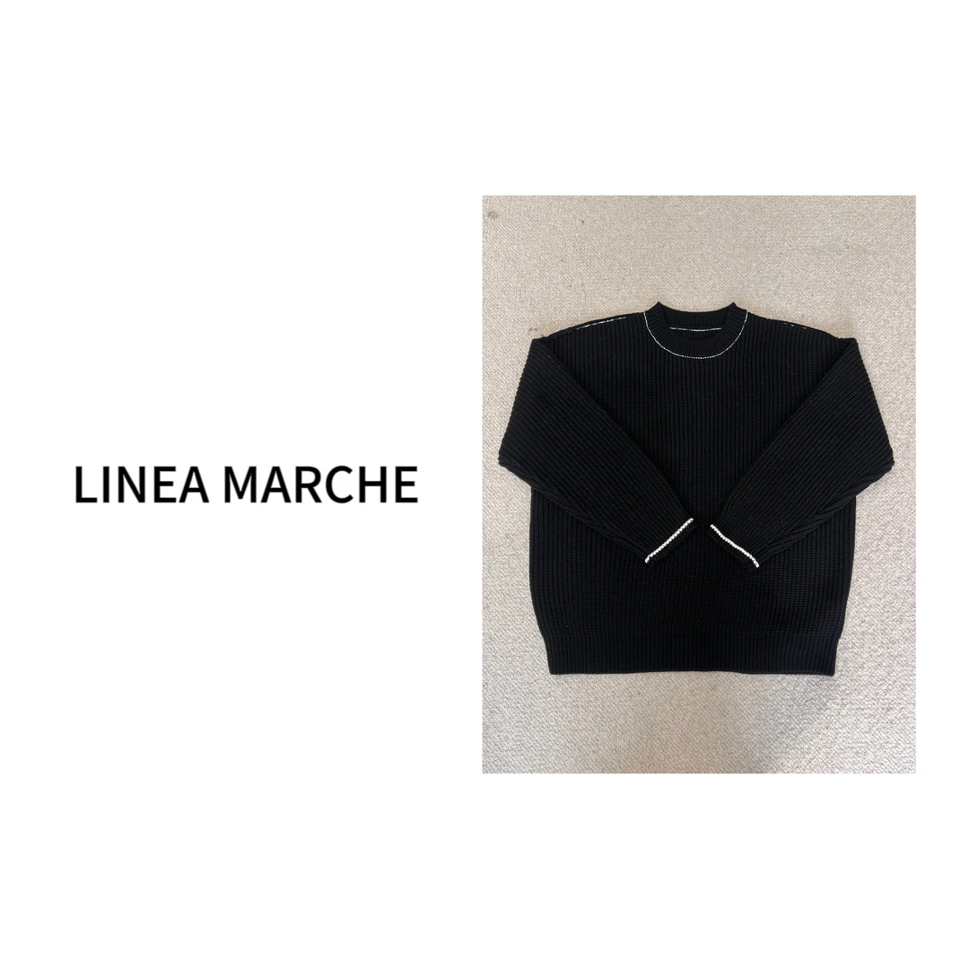 DH031 LINEA MARCHE 三角家男女款黑色衫