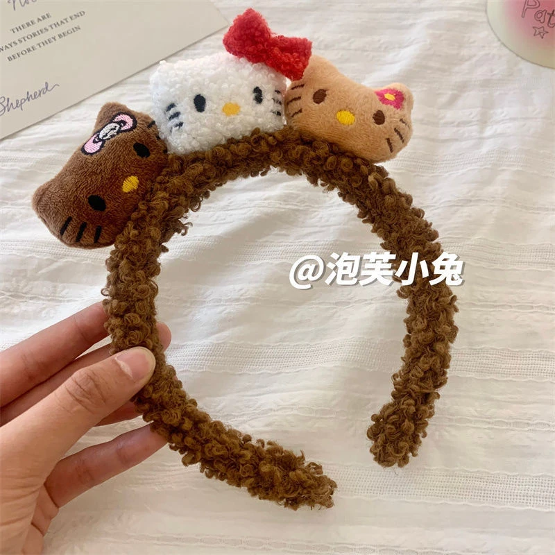 Kitty的发箍可爱毛绒公仔洗脸发箍女秋冬防滑压发时尚卡通玩偶头
