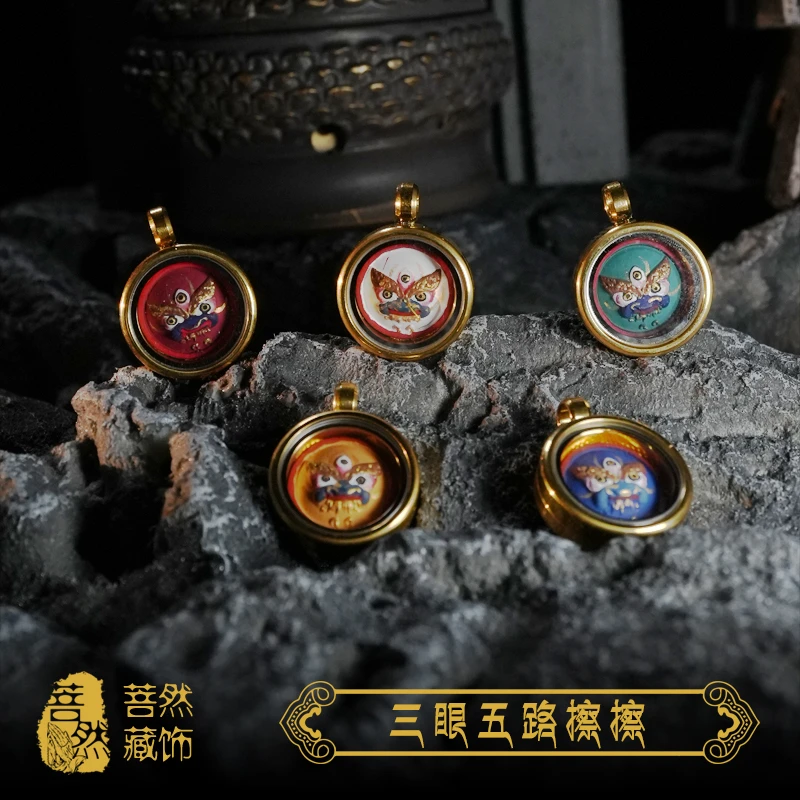 非金属布艺项链 藏饰纯手工三眼五路擦擦