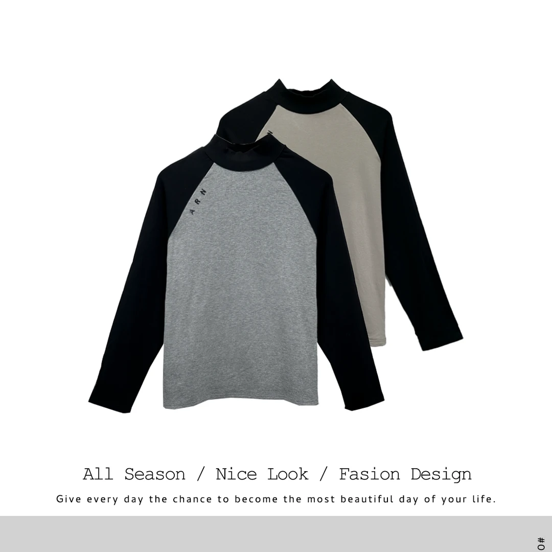 492/146       时尚拼接舒适百搭休闲秋冬套头长袖     款号#990