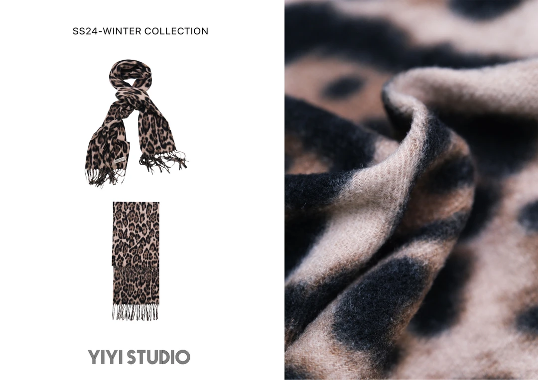 YiYi 童装豹纹围巾0351