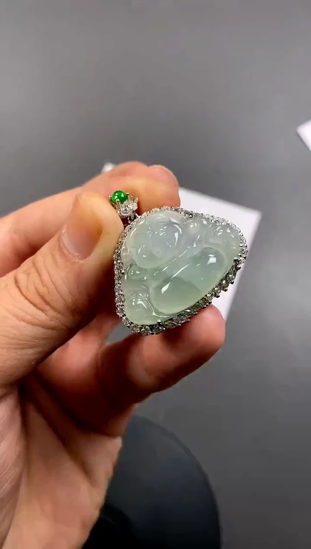 【闪购商品】翡翠颈饰银S925镶嵌买断价